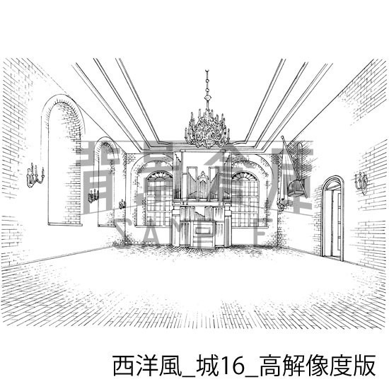 西洋風の背景集_セット9(城)_高解像度版