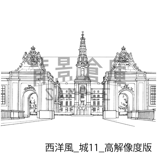 西洋風の背景集_セット9(城)_高解像度版