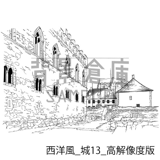 西洋風の背景集_セット9(城)_高解像度版