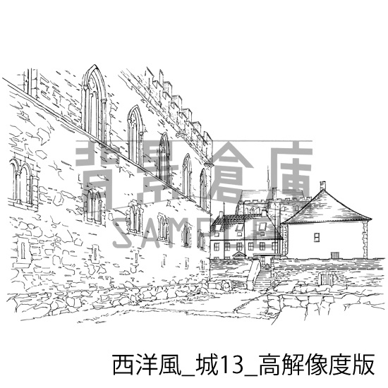 西洋風の背景集_セット9(城)_高解像度版