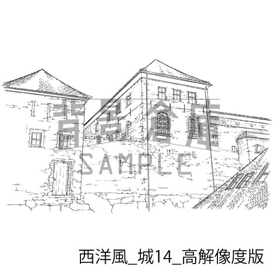 西洋風の背景集_セット9(城)_高解像度版