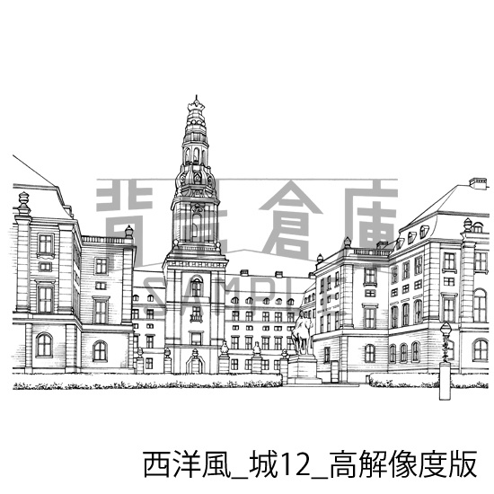 西洋風の背景集_セット9(城)_高解像度版