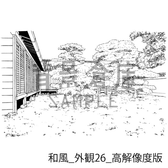 和風の背景集_セット23(外観)_高解像度版