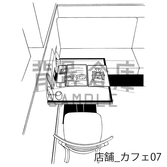 店舗の背景集_セット4(カフェ)