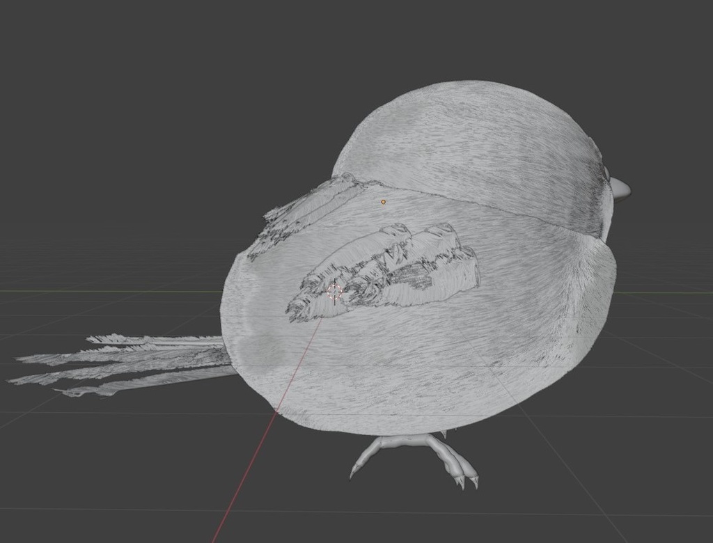 【3Dモデル】シマエナガ(VRChat使用可)