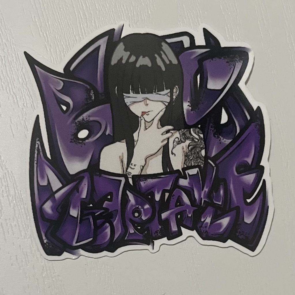 解脱(紫)　ステッカー