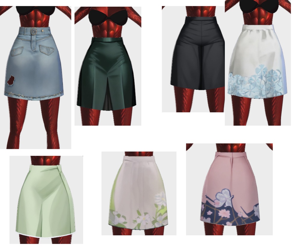 a pack of different skirts. Free for new subscribers