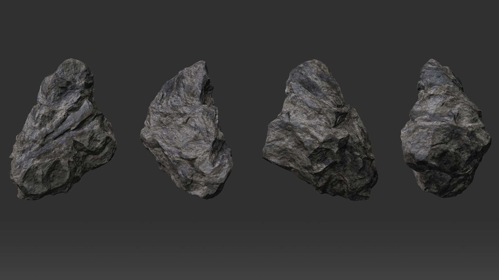 岩、素材、フォトリアリスティック、Photorealistic, Rock【OBJ データ】 Mimiry BOOTH