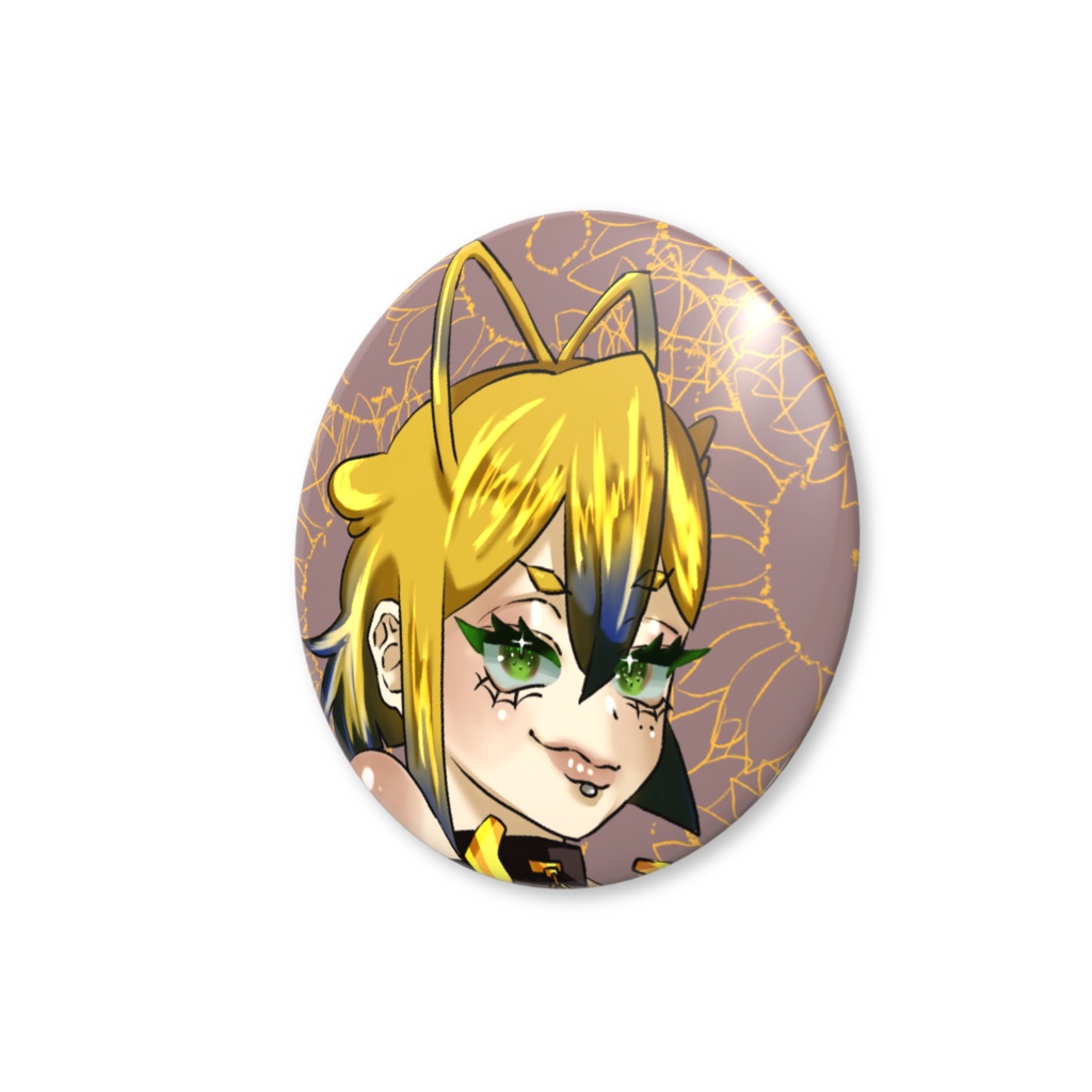 【缶バッチ】灰燼と向日葵