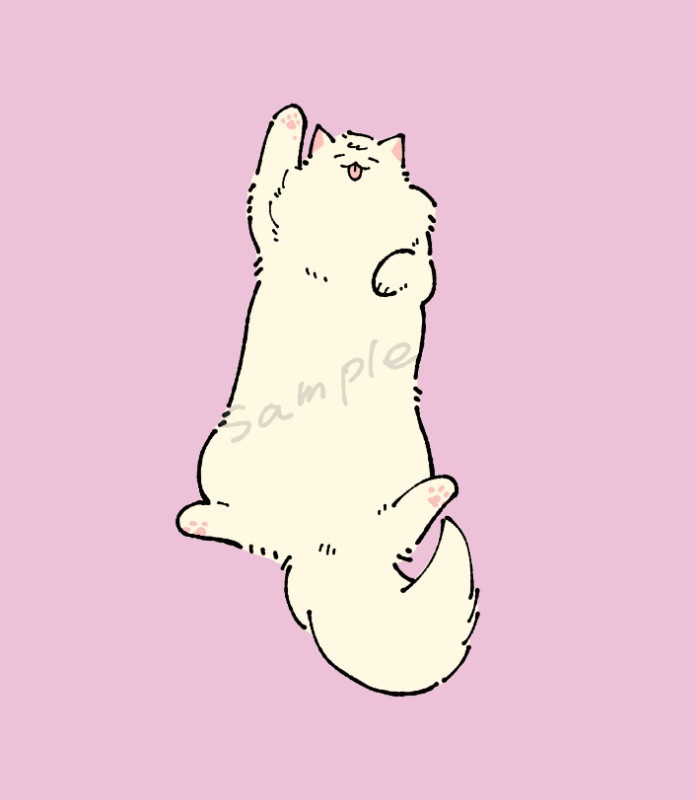訳ありアクリル／C:へそ天にゃんおす
