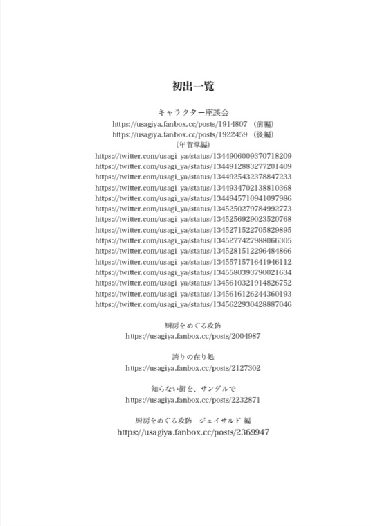 FANBOX二周年企画SS集