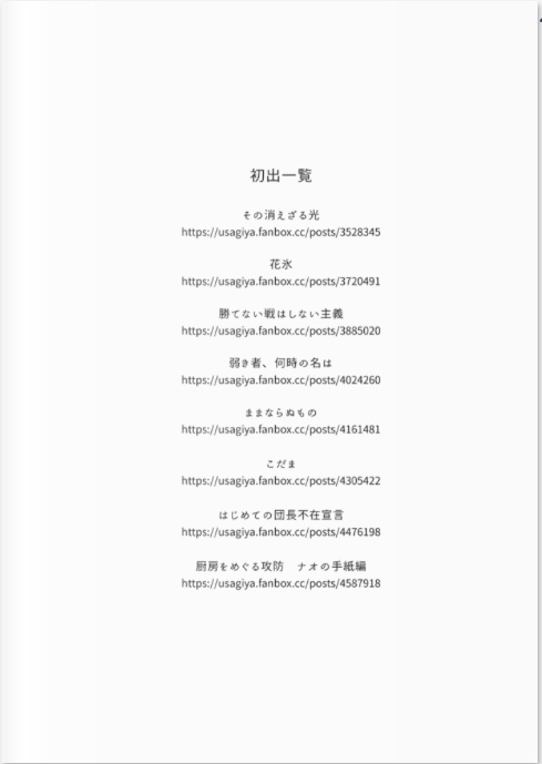 FANBOX三周年記念SS集