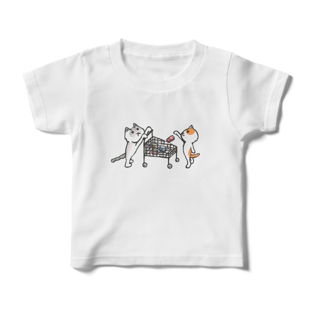 しょっぴんぐネコ キッズTシャツ