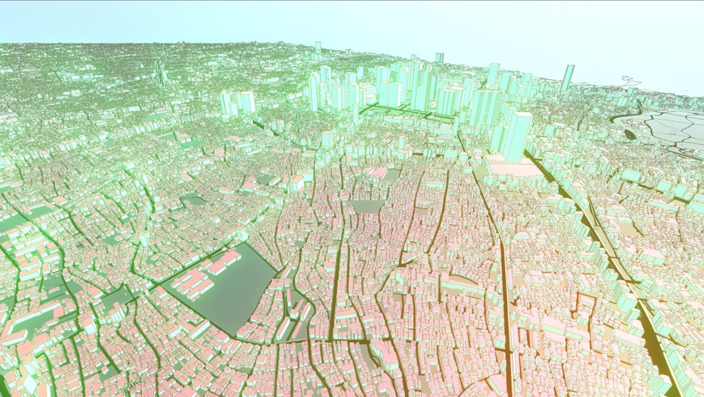 ローポリ3D シティ 東京01 (Low Poly 3D City - Tokyo Japan 01)