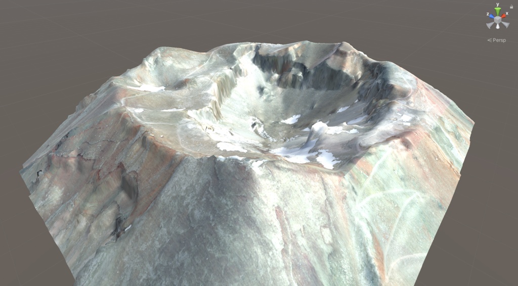 富士火口 3Dモデル (MtFuji_Crater_3DModel)