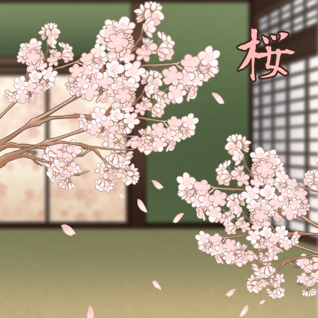 【動画素材】動く和風背景素材春バージョン・Japanese-style room materials spring Ver.