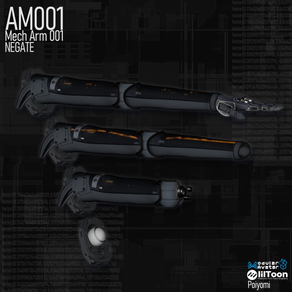 【 5Avatars】NEGATE AM001 Mech Arm【Airi Milltina Shinano DELTAFLAIR Lurie】