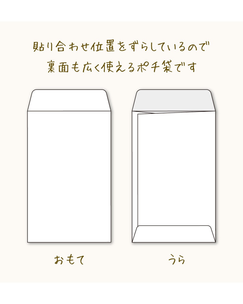 裏面がひろびろ使えるポチ袋 推し活にどうぞ
