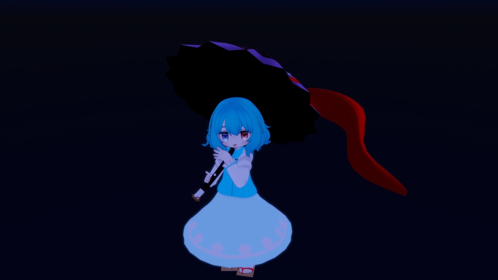 驚かせる程度の唐傘お化け