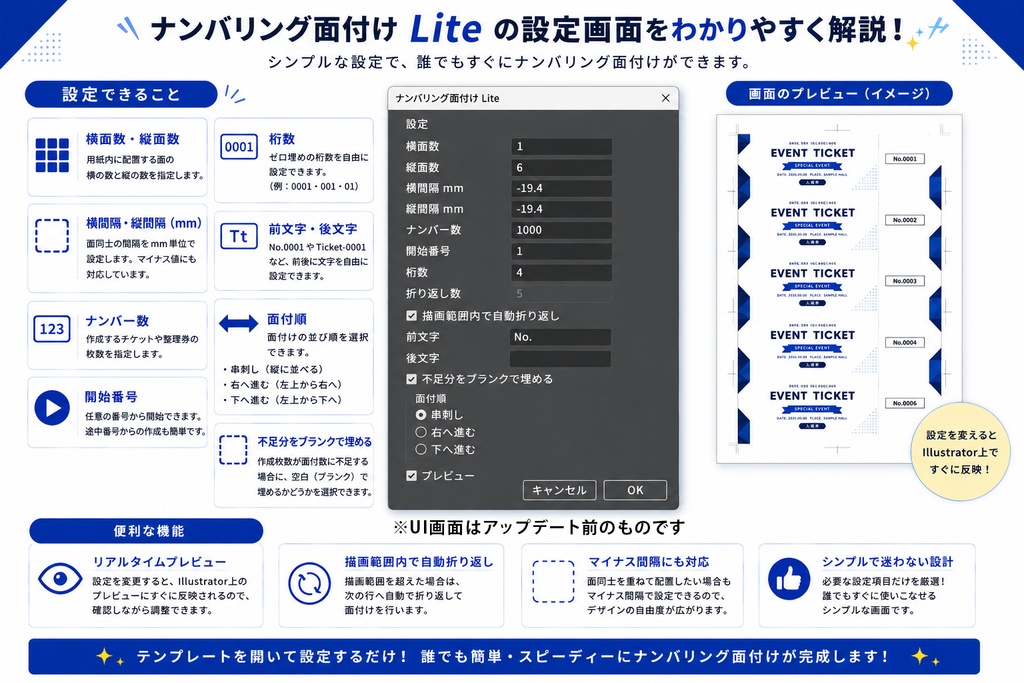 ナンバリング面付けLite