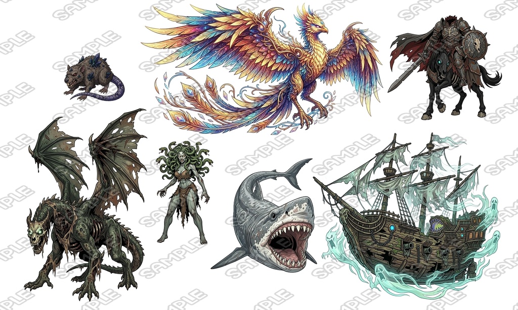 【敵グラフィック素材vol.2】バラエティモンスターパック2