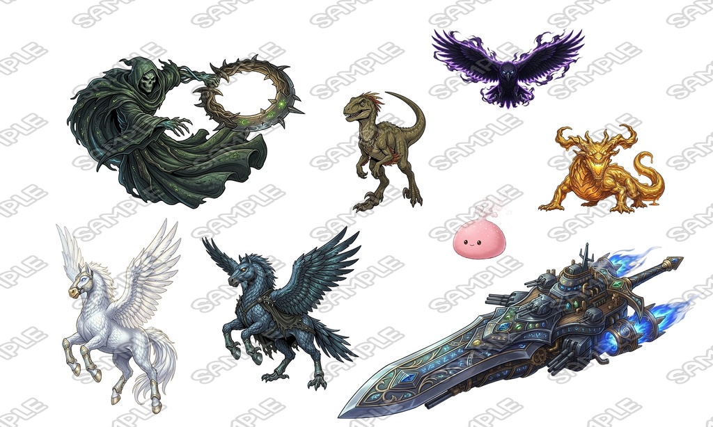 【敵グラフィック素材vol.3】バラエティモンスターパック3