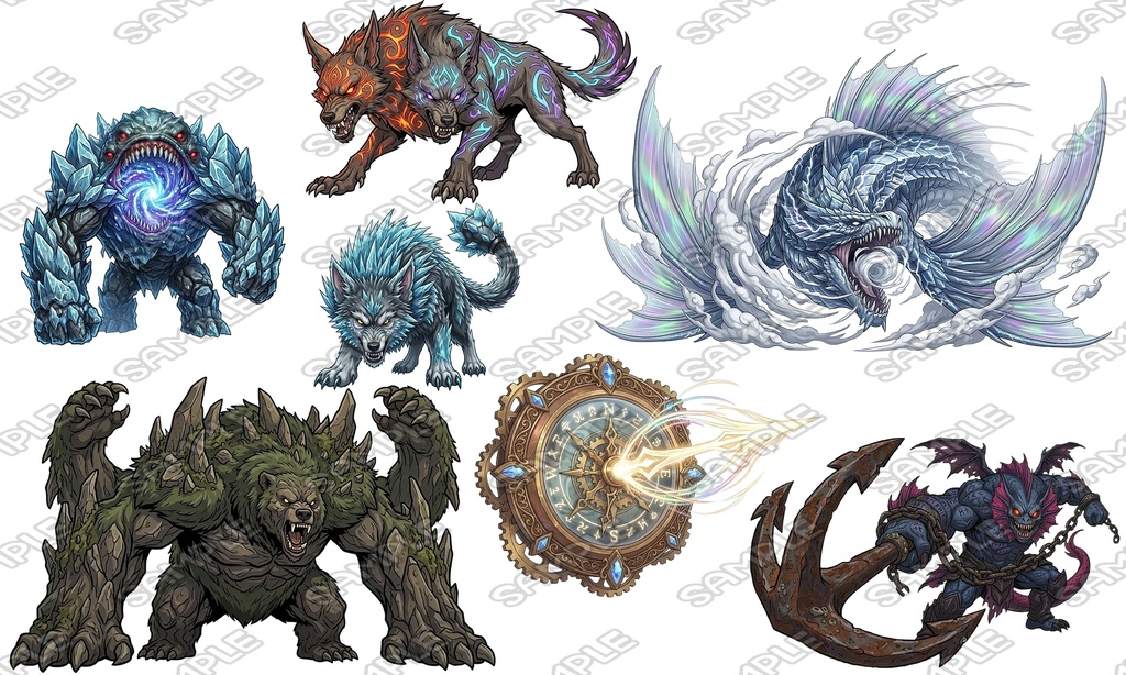 【敵グラフィック素材vol.3】バラエティモンスターパック3