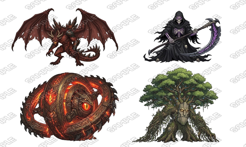 【敵グラフィック素材vol.4】ボスモンスターパック1