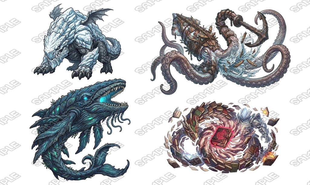 【敵グラフィック素材vol.4】ボスモンスターパック1