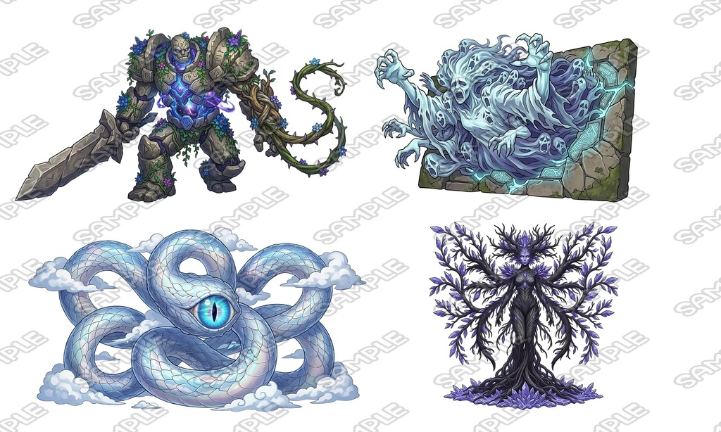 【敵グラフィック素材vol.4】ボスモンスターパック1