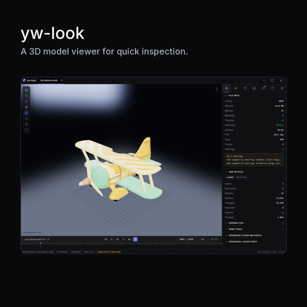 yw-look 3Dモデルビューワー