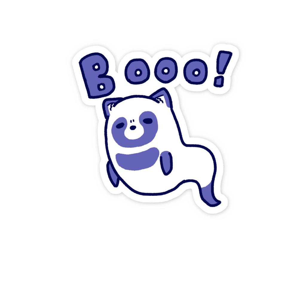 おばけたぬきステッカー