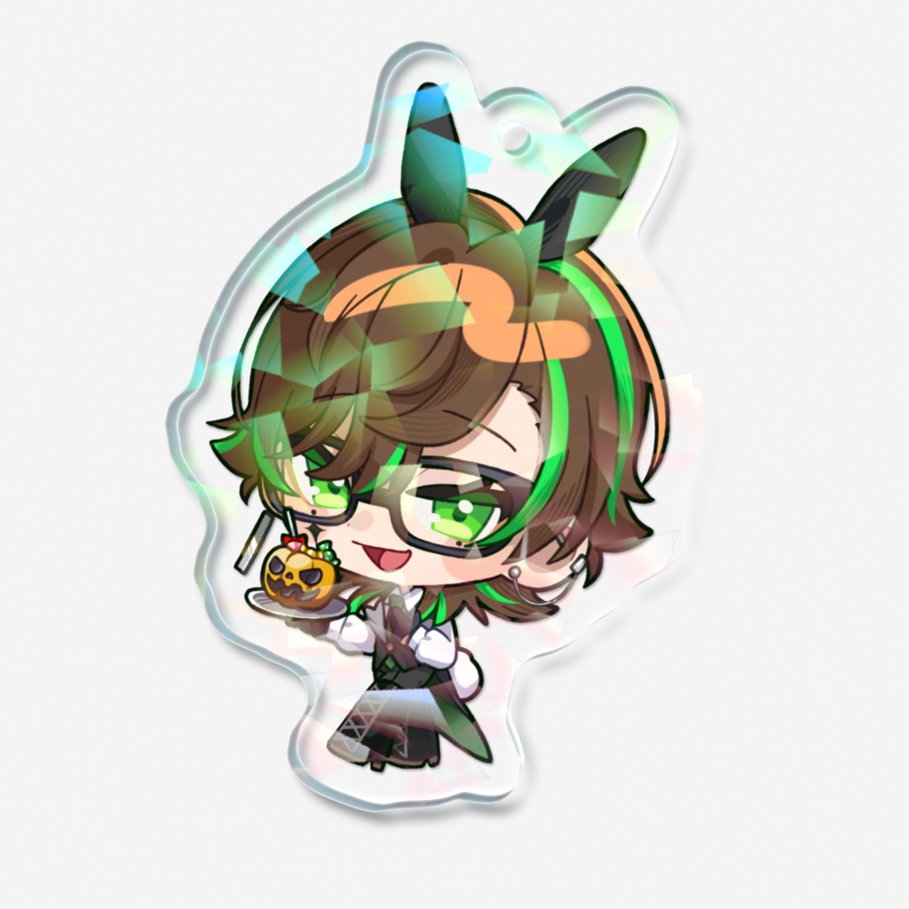 【ハロウィンSD】バニーボーイホログラムアクリルキーホルダー【百々谷かるち】