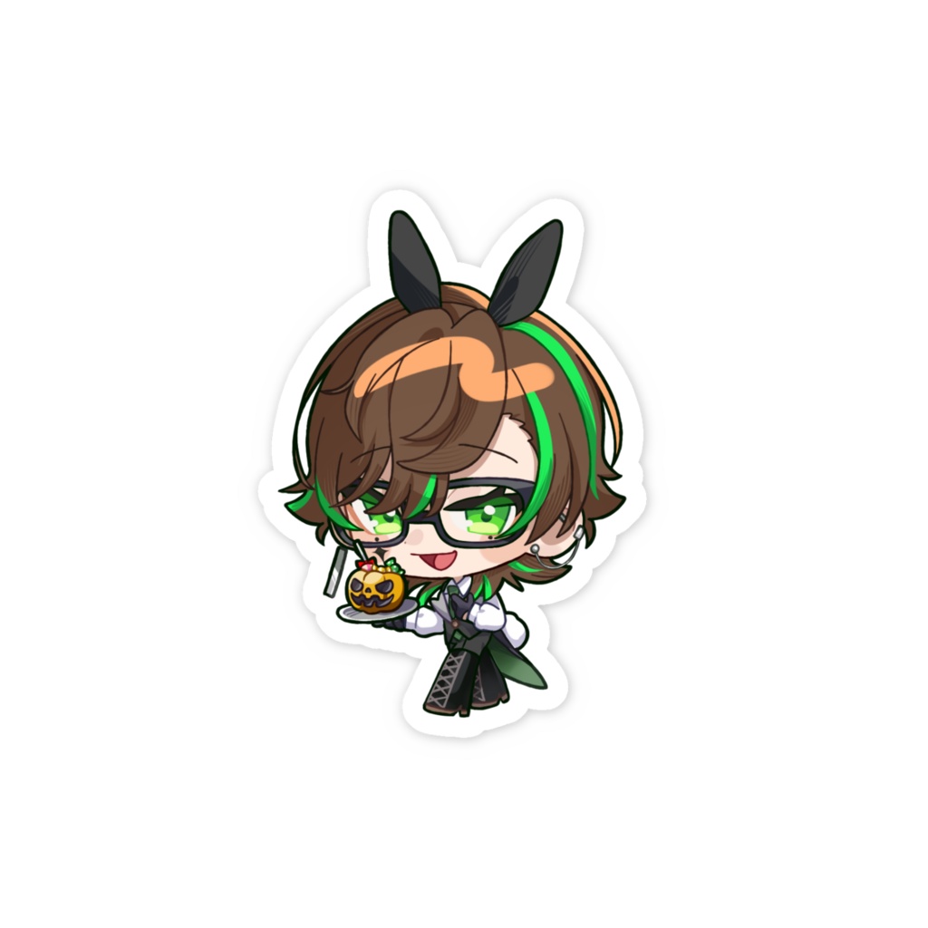 【ハロウィンSD】バニーボーイスマホステッカー【百々谷かるち】