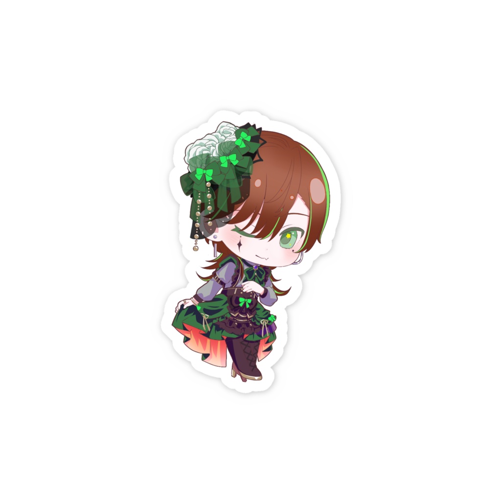 ゴシックドレス衣装SDスマホステッカー【百々谷かるち】