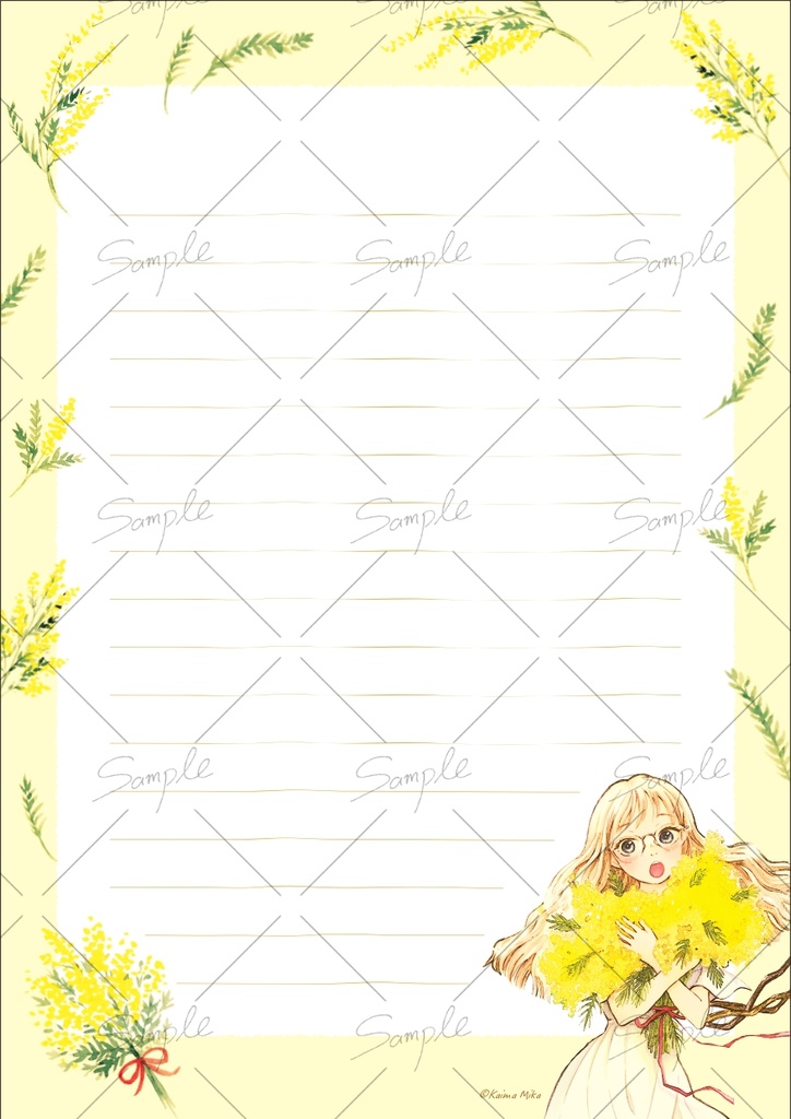 曇ピク・フラワーレターセット