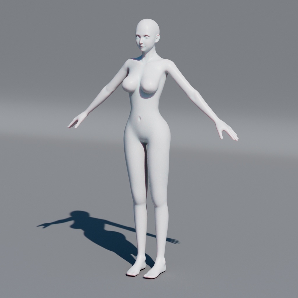 【3D素体モデル】オリジナルキャラクター