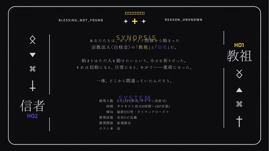 【CoC6th】祝福されなかった枝たちへ SPLL:E192901