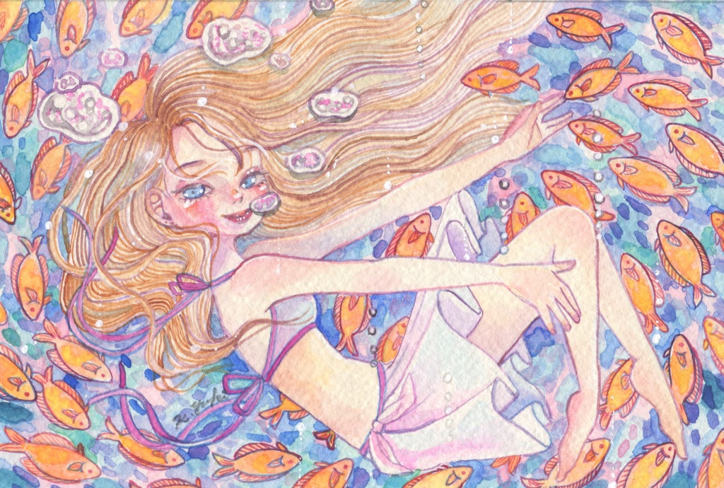 ハガキサイズ原画*フレームレス