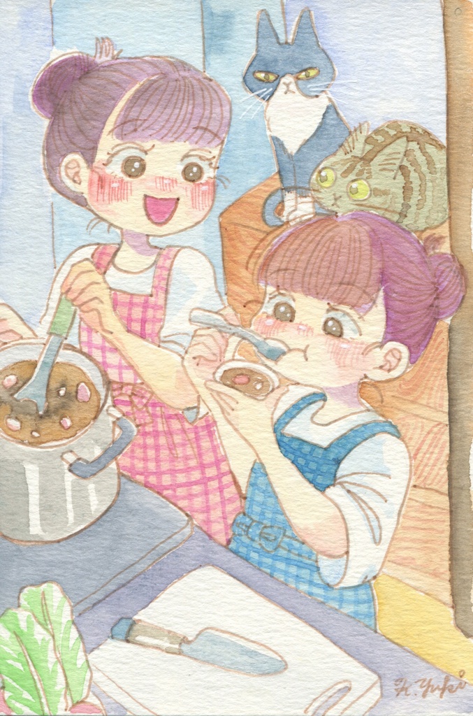 水彩月間2025 ハガキサイズ原画