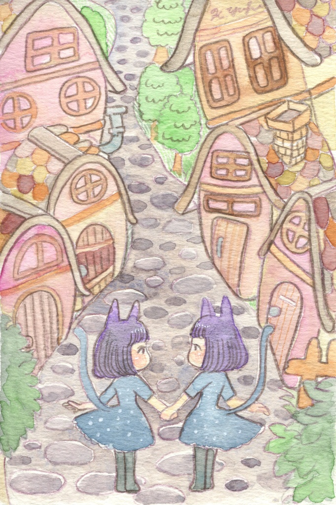 水彩月間2025 ハガキサイズ原画