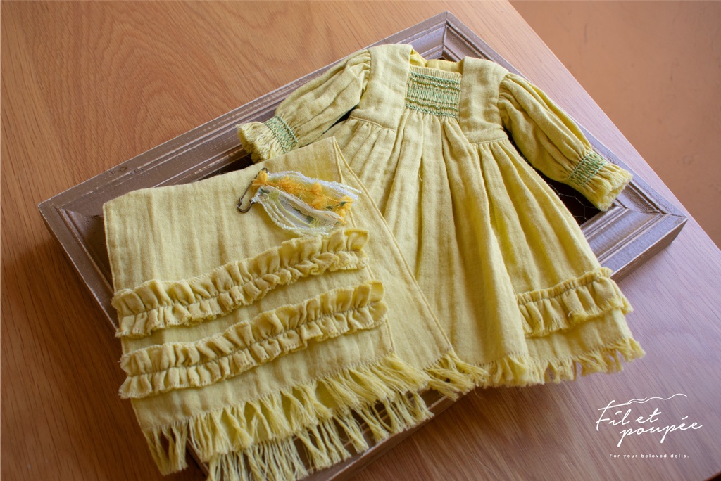 1/4ドール 🧵Hand smocking relax dress set