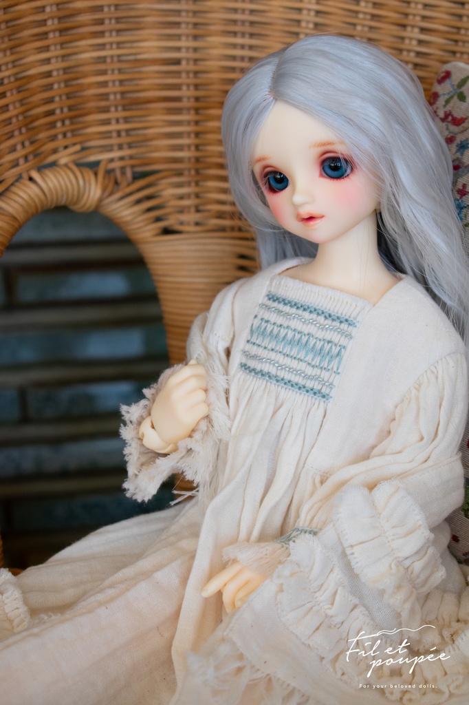 1/4ドール 🧵Hand smocking relax dress set