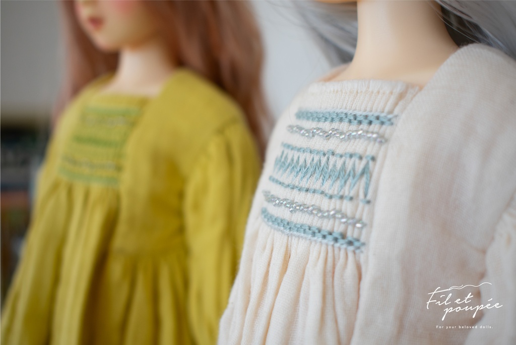 1/4ドール 🧵Hand smocking relax dress set