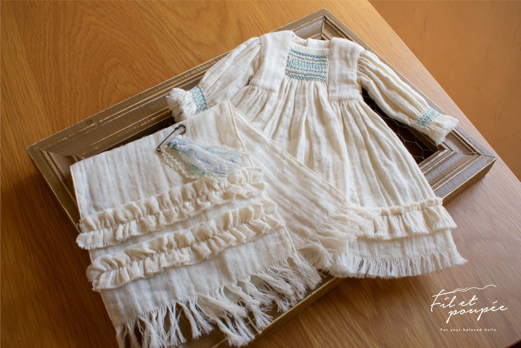 1/4ドール 🧵Hand smocking relax dress set
