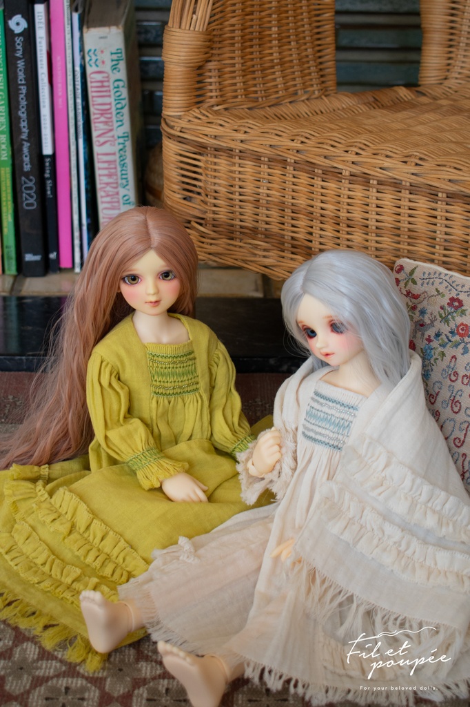 1/4ドール 🧵Hand smocking relax dress set