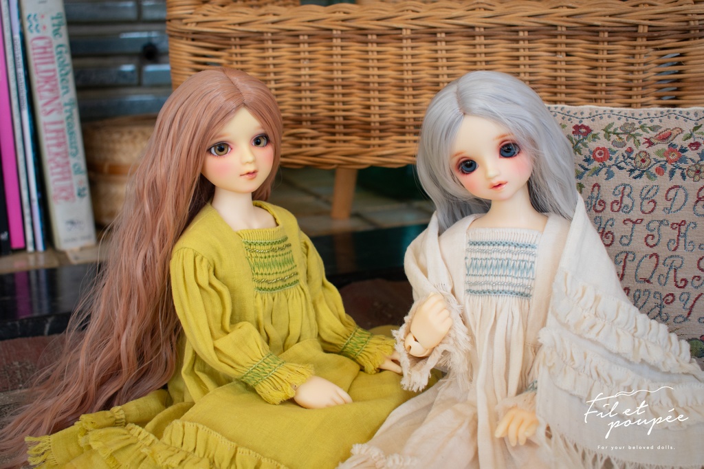 1/4ドール 🧵Hand smocking relax dress set