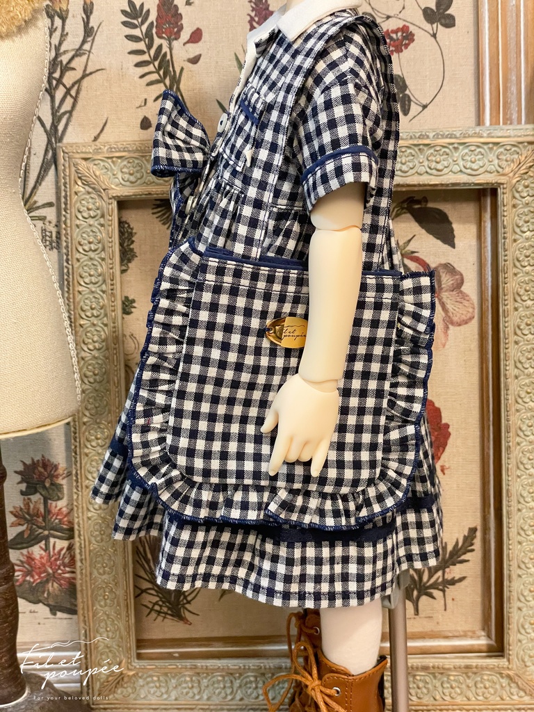1/4ドール 🧵LOVE♡GINGHAM Frill Big Tote Bag
