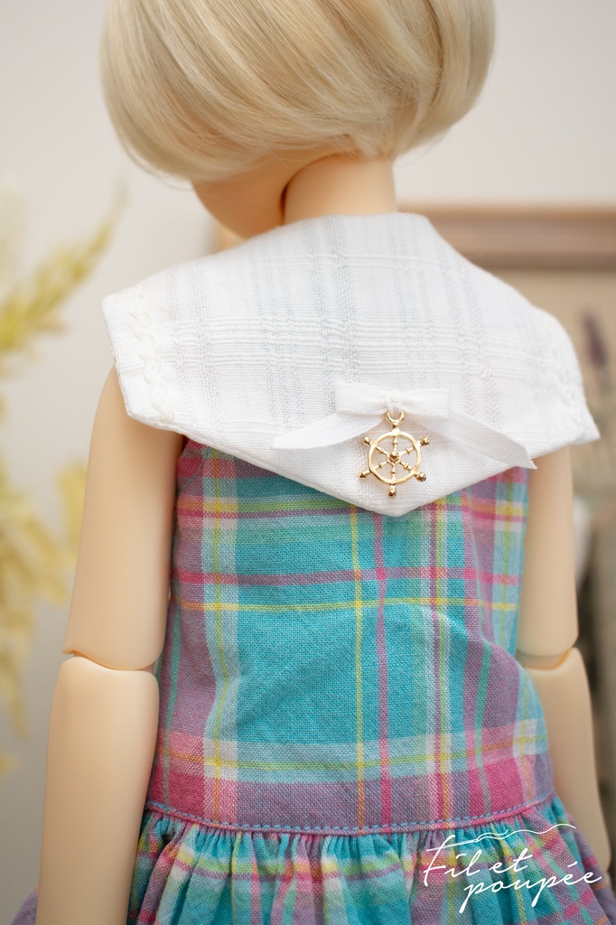 1/4ドール 🧵 SUMMER CHECK Sailor tunic set