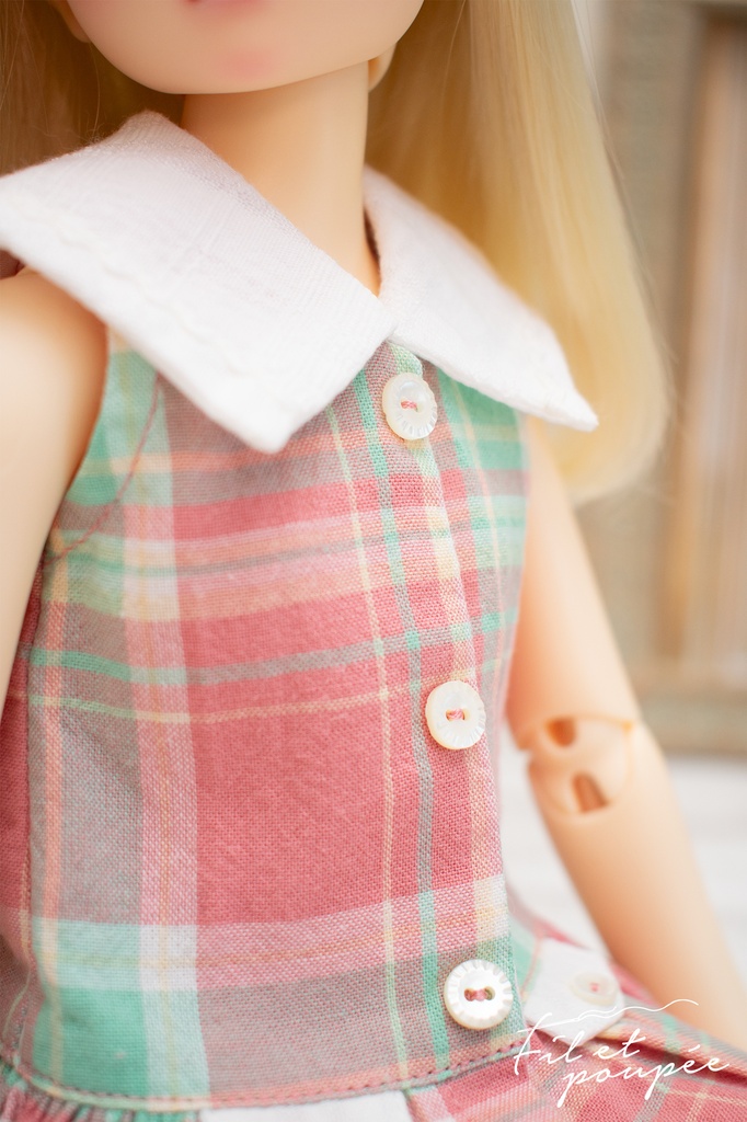 1/4ドール 🧵 SUMMER CHECK Sailor tunic set